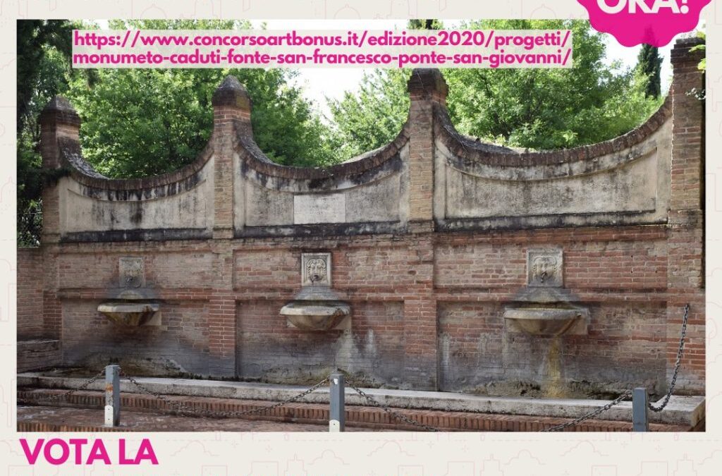 Art Bonus aperte le votazioni per la Fonte di San Francesco