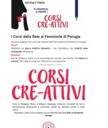 Corsi Cre-attivi organizzati da Rete al femminile Perugia